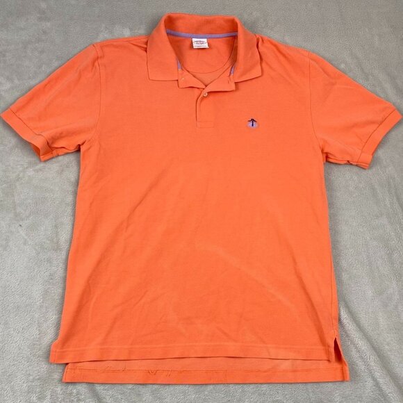 Brooks Brothers Mens Polo Shirt M Orange Performance 100% Cotton Original Fit Em - Picture 13 of 13